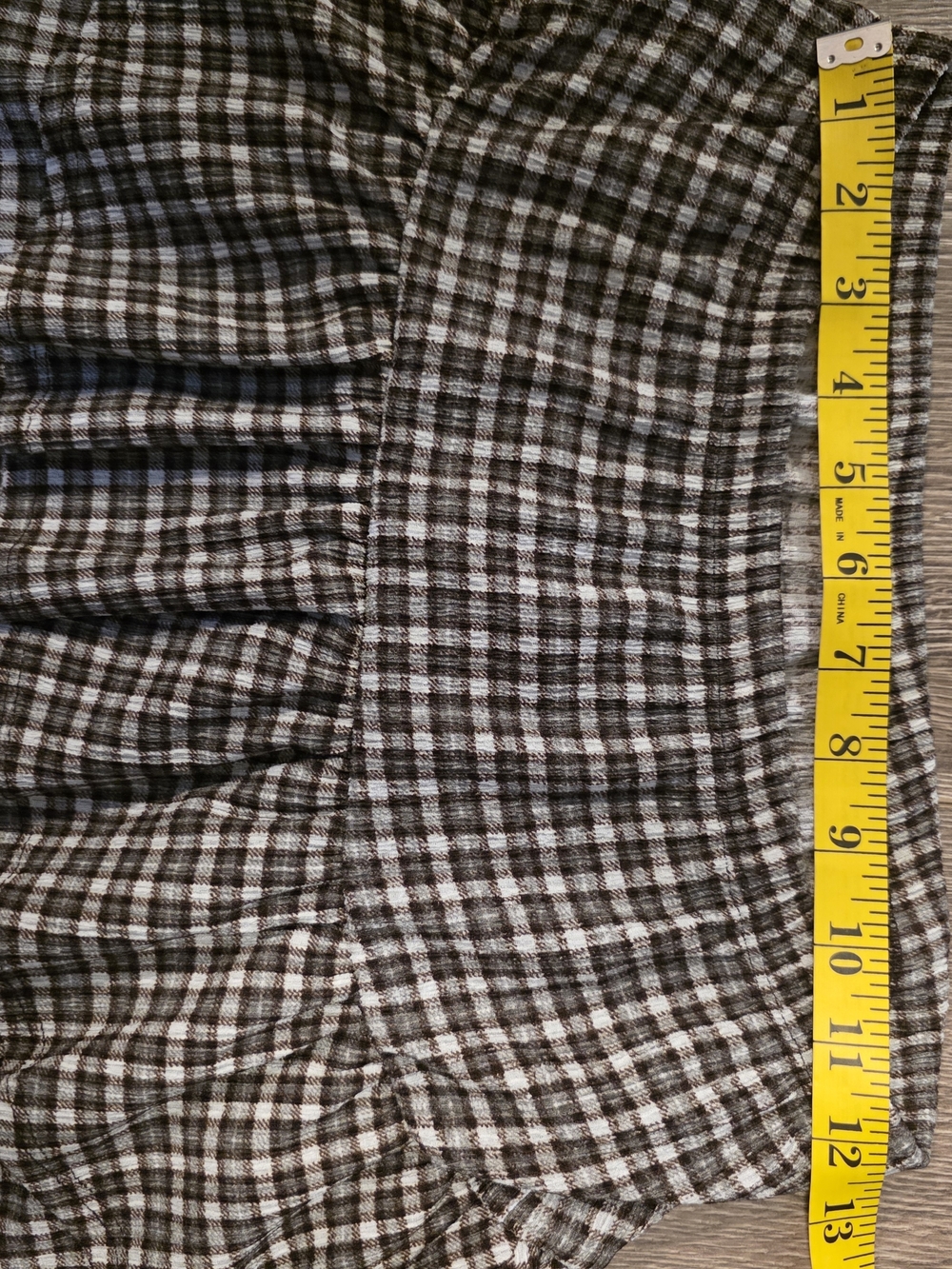 Ardene Brown Plaid Ruffle Mini Skirt |  XS Tiered Flowy Cottagecore - Picture 5 of 5